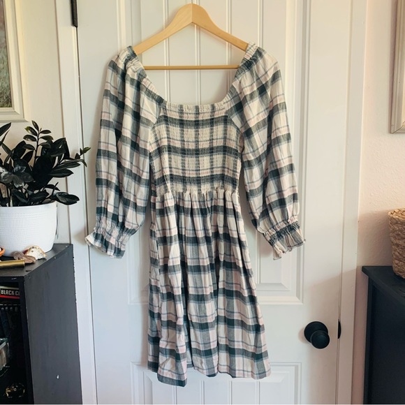Madewell Plaid Cottagecore Dress - Picture 3 of 3